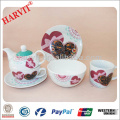 Valentine Heart Design Breakfast Set/Kitchen Breakfast Set Modern Dinnerware/Breakfast Set Kettle Coffee Mug Cup Saucer